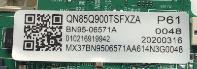 T-CON  PARA TV SAMSUNG /  NUMERO DE PARTE BN95-06571A / BN41-02762A / BN97-16906A / DISPLAY BN96-50402A / BN9650402A / 20200316 / MX37NB9506571AA614N3G0048 / PANEL CY-TT085JLAV2H / MODELO QN85Q900TSFXZA AA01 - Imagen 3